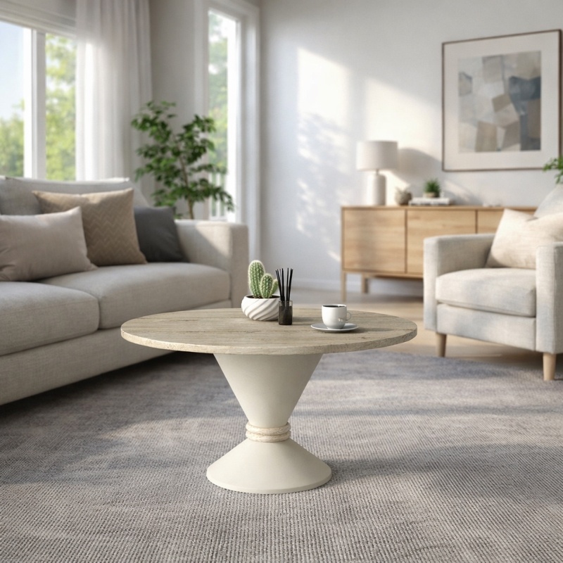 Masă de cafea, Lepper Traverten, UnicUtil, Travertin - imagine 5