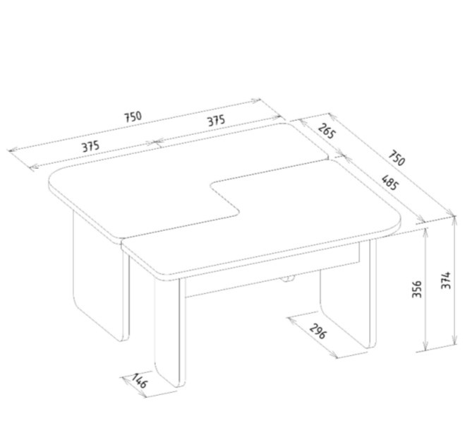 Masă de cafea, Sevilla Sandstone Traverten, UnicUtil, Bej-Travertin - imagine 9