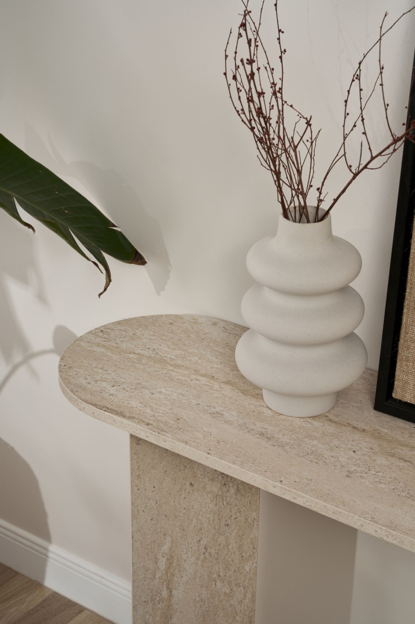 Masa decor, Sira Travertine, UnicUtil, Travertin, Lățime: 150 cm, Înălțime: 75 cm, Adâncime: 35 cm - view 5
