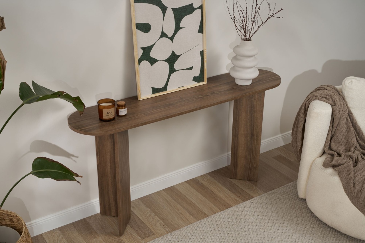 Masa decor, Sira Walnut, UnicUtil, Nuc, Lățime: 150 cm, Înălțime: 75 cm, Adâncime: 35 cm - view 3
