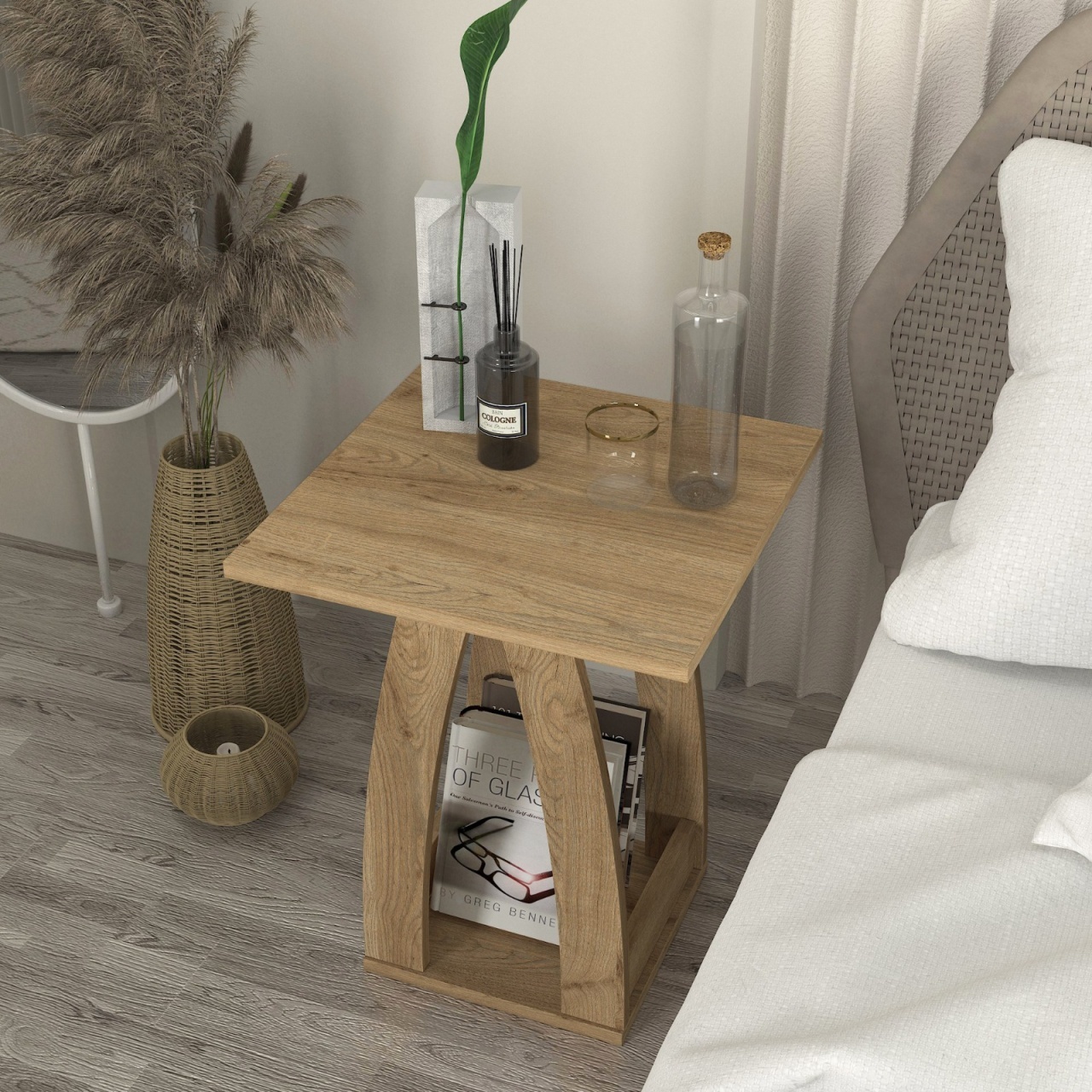 Măsuță de cafea Deros din pal melaminat – design compact și modern pentru spații elegante, 45 x 45 x 56 cm, UUORG59 - 3 | YEO