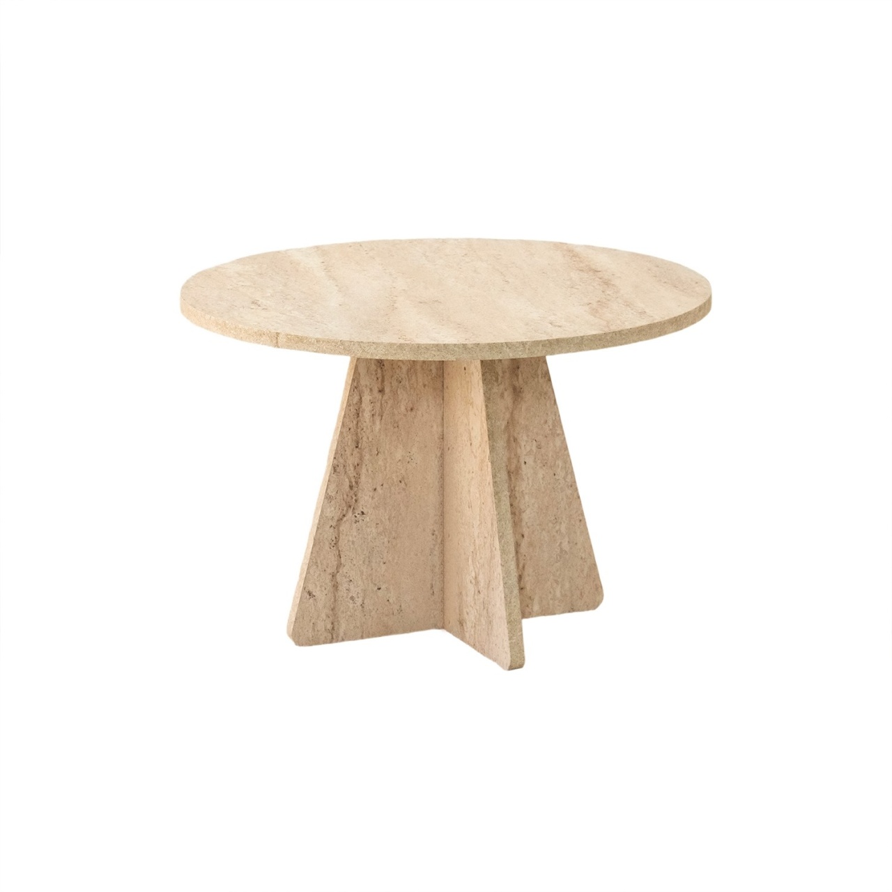 Măsuţă de cafea, Mushroom Design, UnicUtil, Travertin, Diametru: 60 cm, Înălțime: 40 cm - view 3