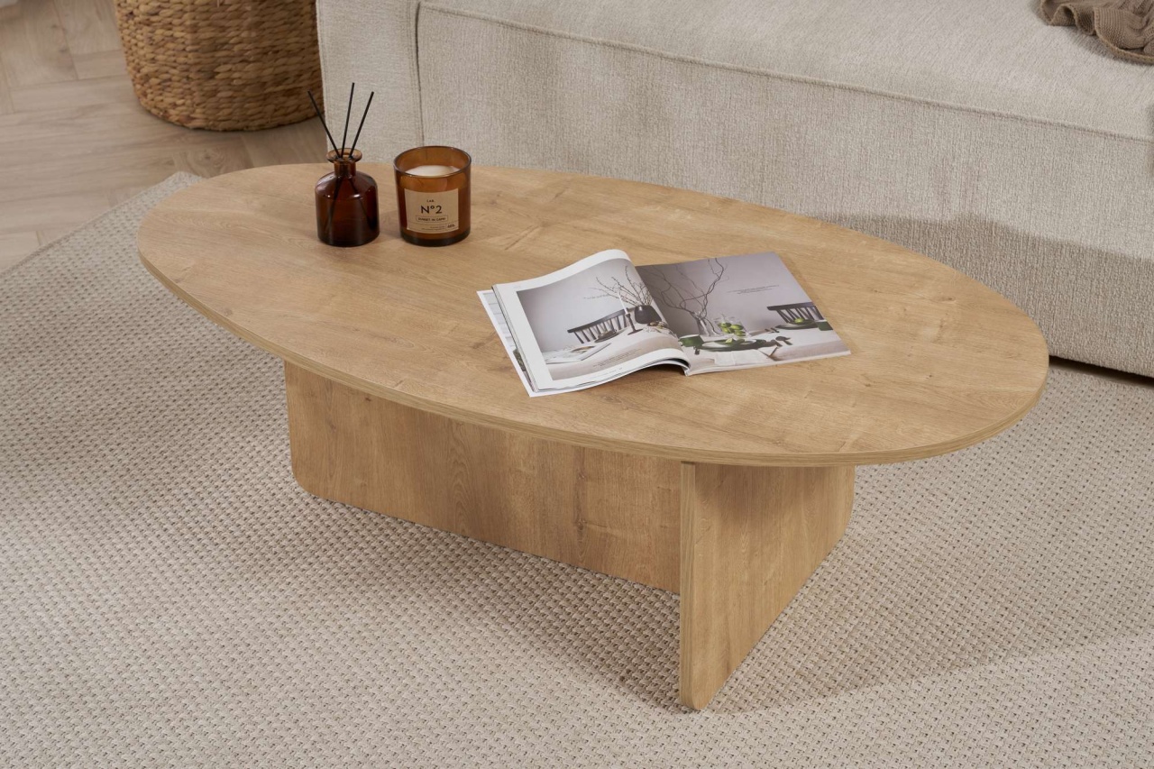 Măsuţă de cafea, Orba Oak, UnicUtil, Stejar, Lățime: 120 cm, Înălțime: 40 cm, Adâncime: 65 cm - view 4