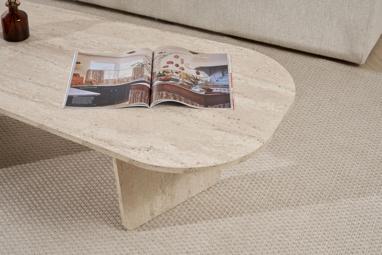 Măsuţă de cafea, Ovalis Travertine, UnicUtil, Travertin, Lățime: 130 cm, Înălțime: 40 cm, Adâncime: 65 cm - view 5