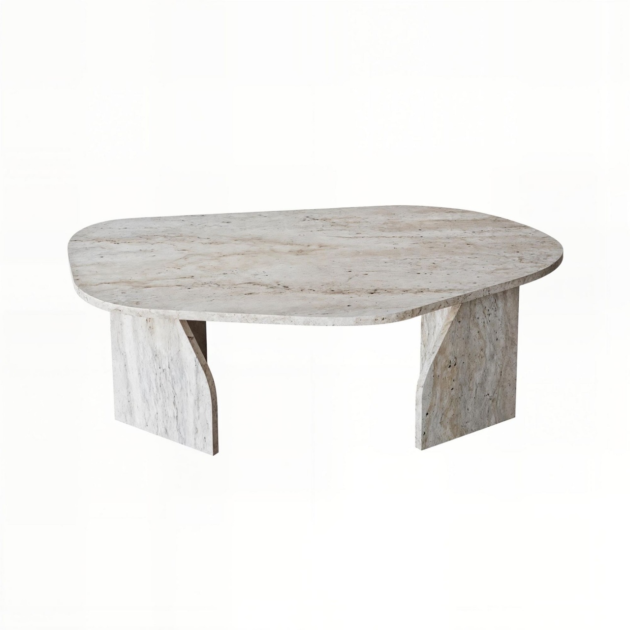 Măsuţă de cafea, Rock Travertine, UnicUtil, Travertin, Lățime: 100 cm, Înălțime: 35 cm, Adâncime: 60 cm - view 9
