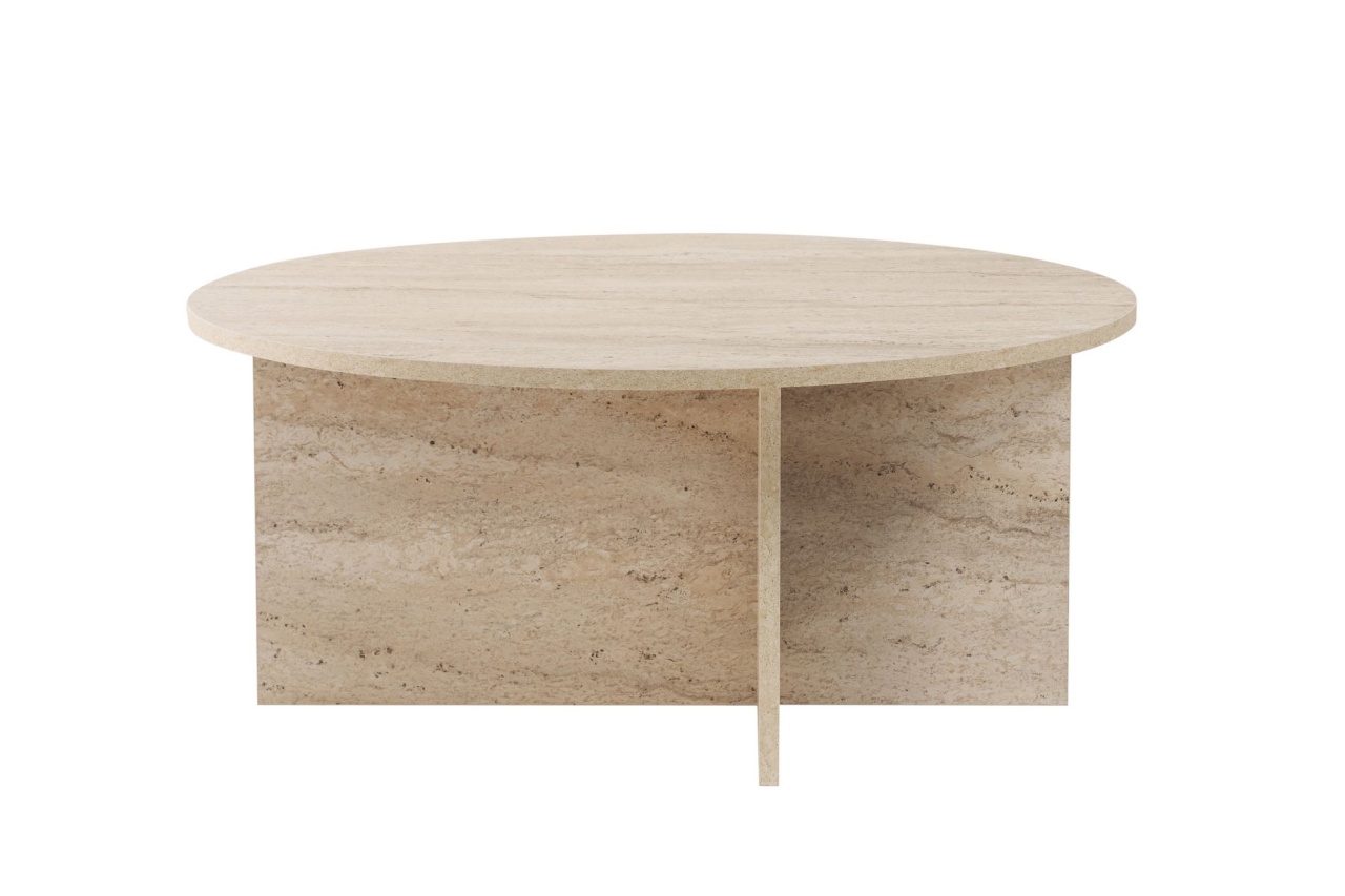 Măsuţă de cafea, Soleil Travertine, UnicUtil, Travertin, Lățime: 90 cm, Înălțime: 40 cm, Adâncime: 90 cm - view 3