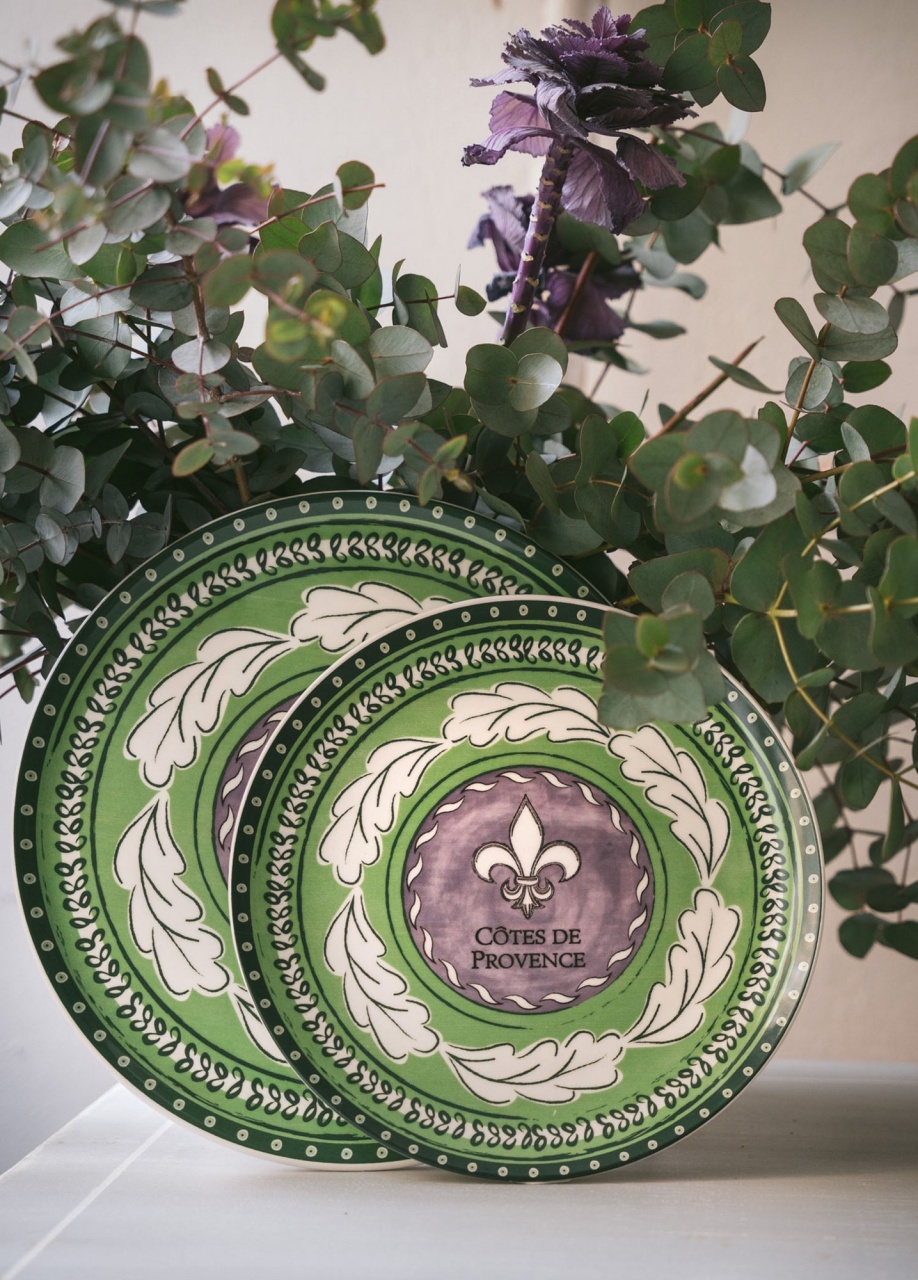 Platou ceramica, Mist cloud, UnicUtil, Culoarea Verde-Mov
