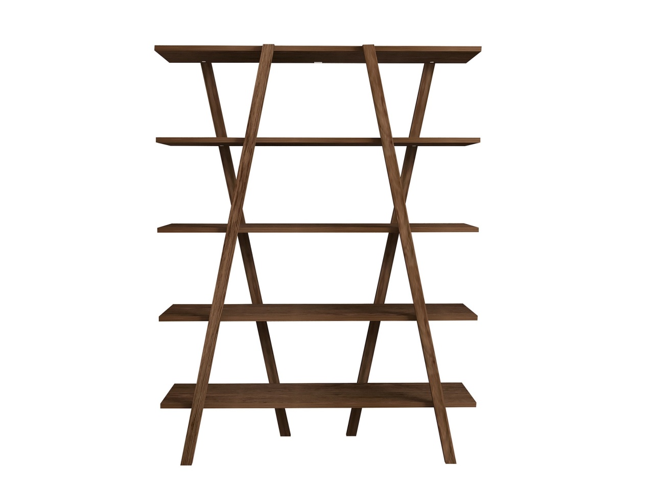 Raft de cărți, Perla Walnut, UnicUtil, Nuc, Lățime: 115 cm, Înălțime: 144 cm, Adâncime: 29,5 cm, 835PUQ3616 - view 4