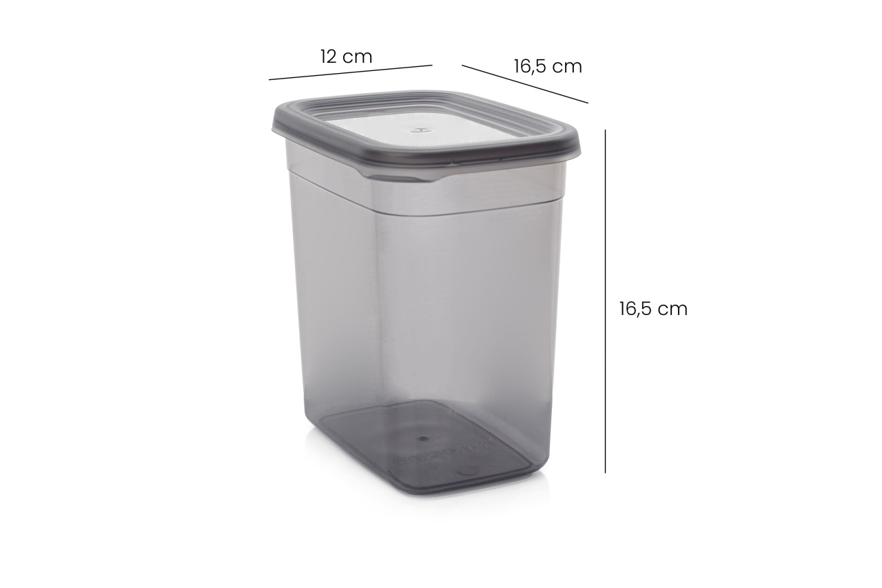 Set 12 recipiente alimentare , UnicUtil, Compact Sturdy, Antracit - 2 | YEO