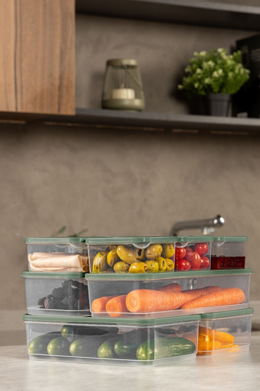 Set Recipiente Alimentare (10 Bucati), Peak shade, UnicUtil, Culoarea Verde - 1 | YEO