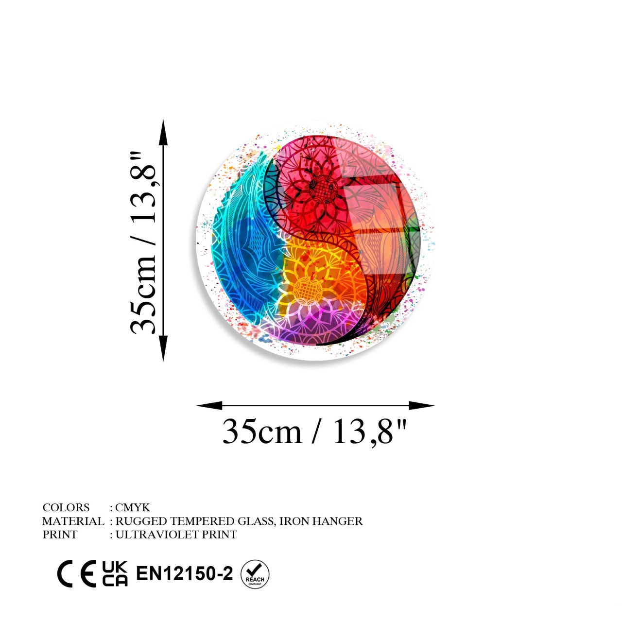 Tablou decorativ din sticla securizata, Drift ridge, UnicUtil, Culoarea Multicolor - view 6