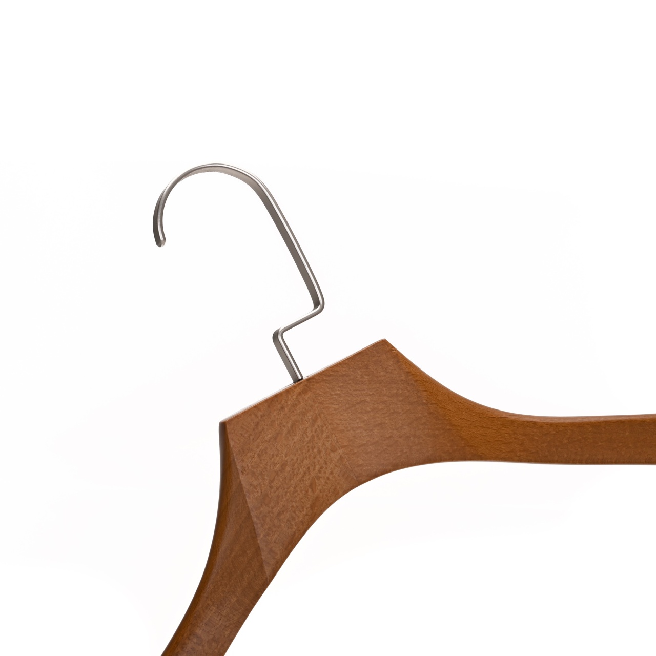 Umeraș de lux din lemn maro vintage cu cârlig rotativ, umeri lați și design modern, 1 bucata - imagine 2