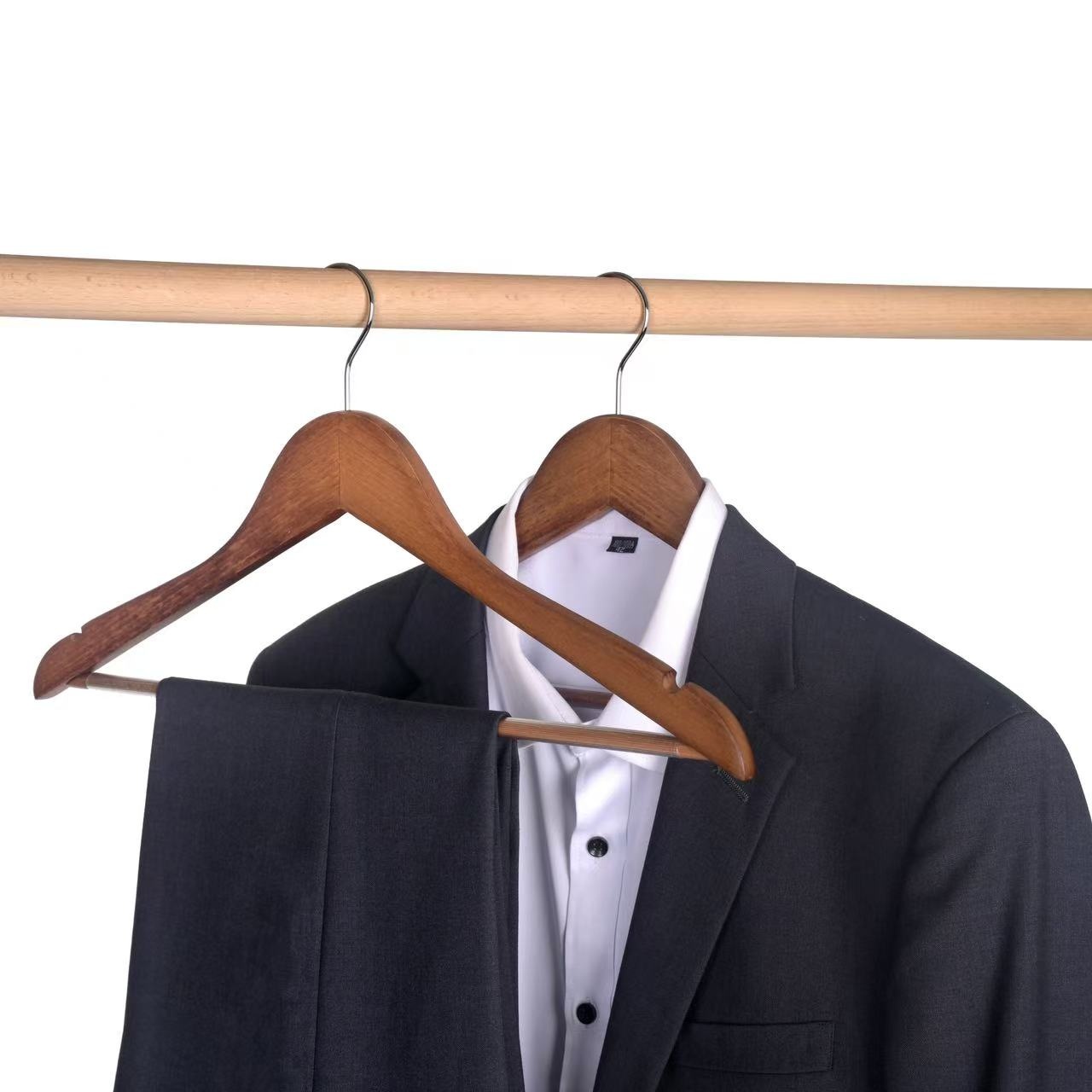 Umeraș de lux premium din lemn de fag, 1 bucata - imagine 2