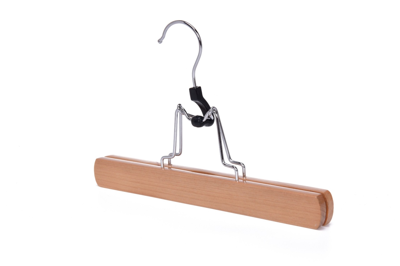 Umeraș FlikFlak din lemn, pentru Pantaloni/Fuste, Natur, 1 bucata - imagine 5