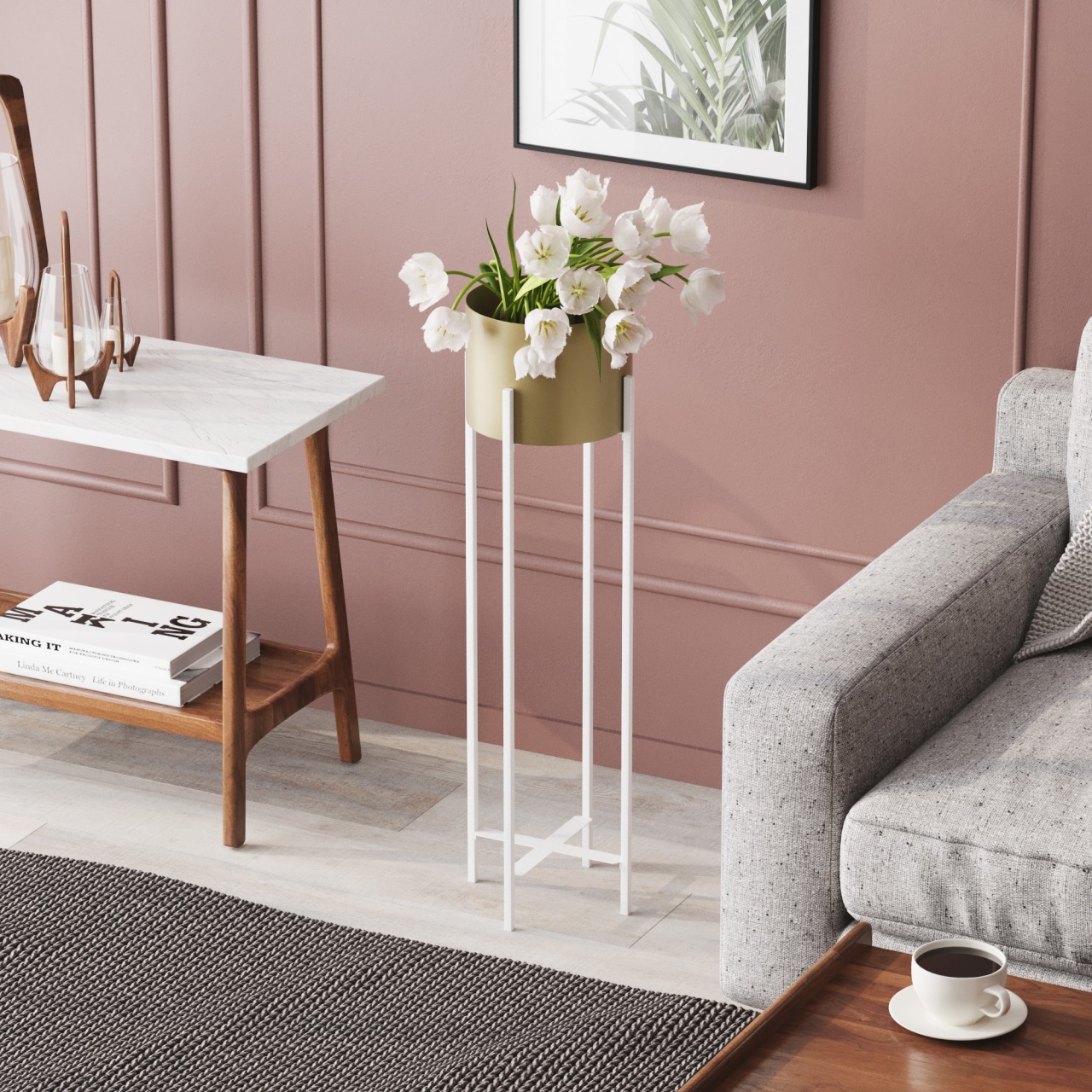 Vas Decorativ, Root shade, UnicUtil, Culoarea Alb Auriu