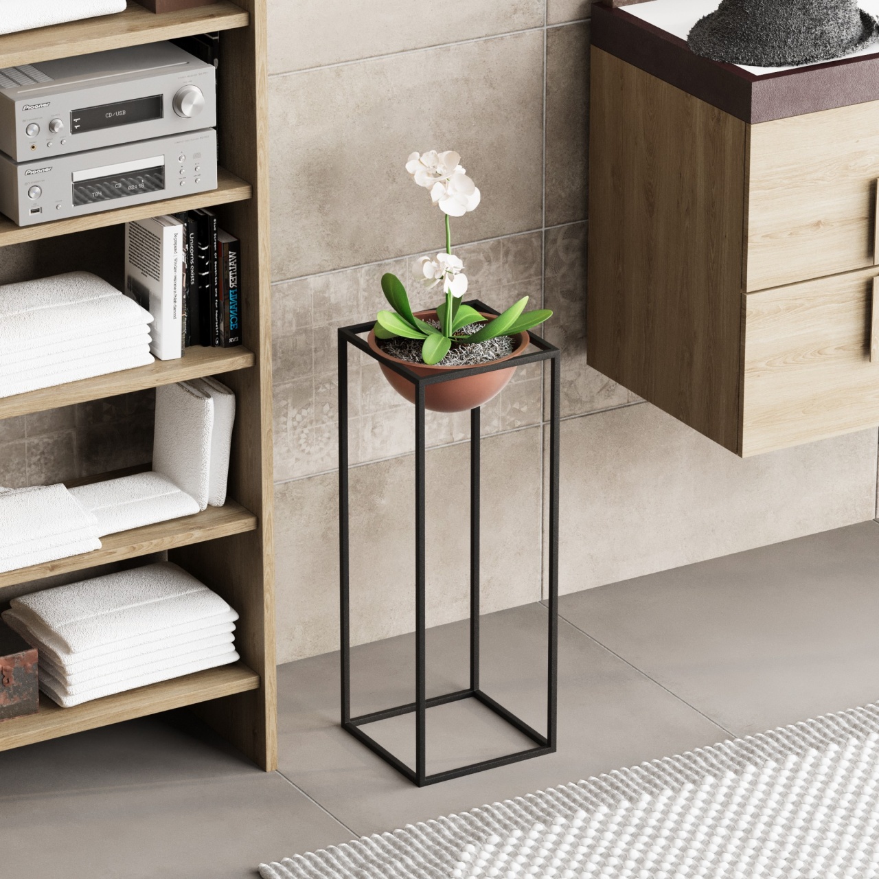 Vas Decorativ, Spark stone, UnicUtil, Culoarea Negru Cupru - 1 | YEO