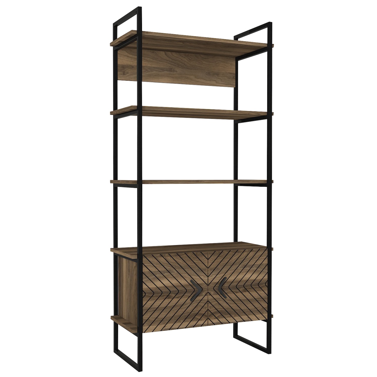 Biblioteca, Geometric Style, UnicUtil, 82 x 39 x 180 cm, Maro - imagine 7