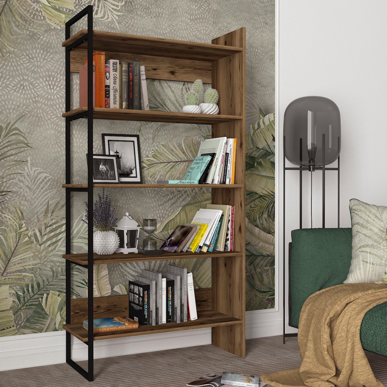 Biblioteca, Urban Edge, UnicUtil, 91.8 x 34.8 x 180 cm, Maro - imagine 2