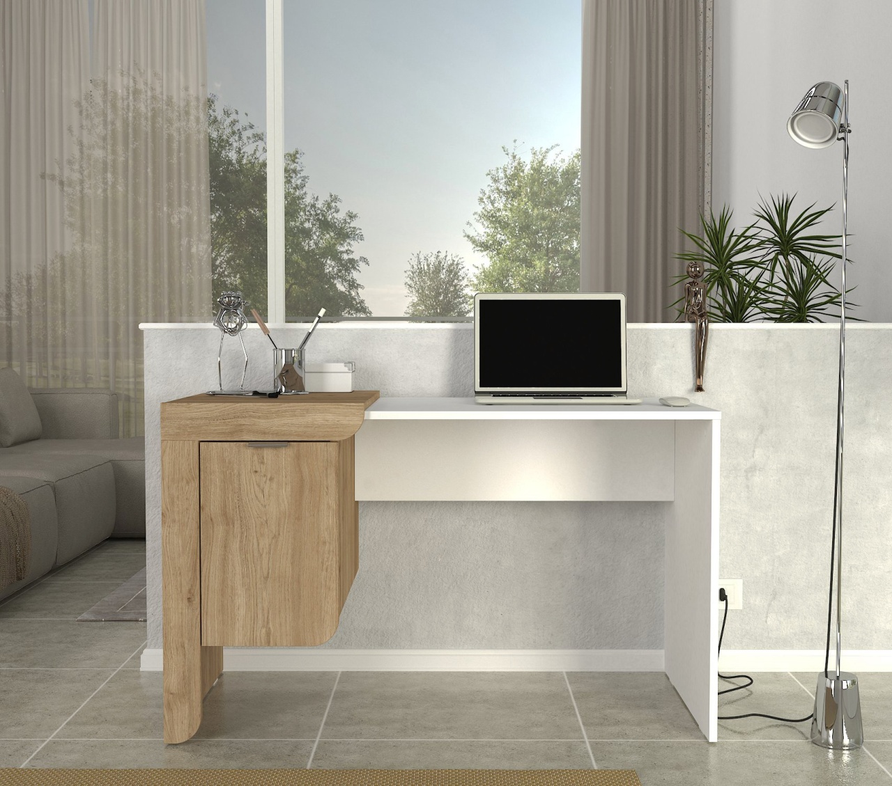 Birou, Elegant Form, UnicUtil, Crem-Alb, UUDESK38 - 1 | YEO
