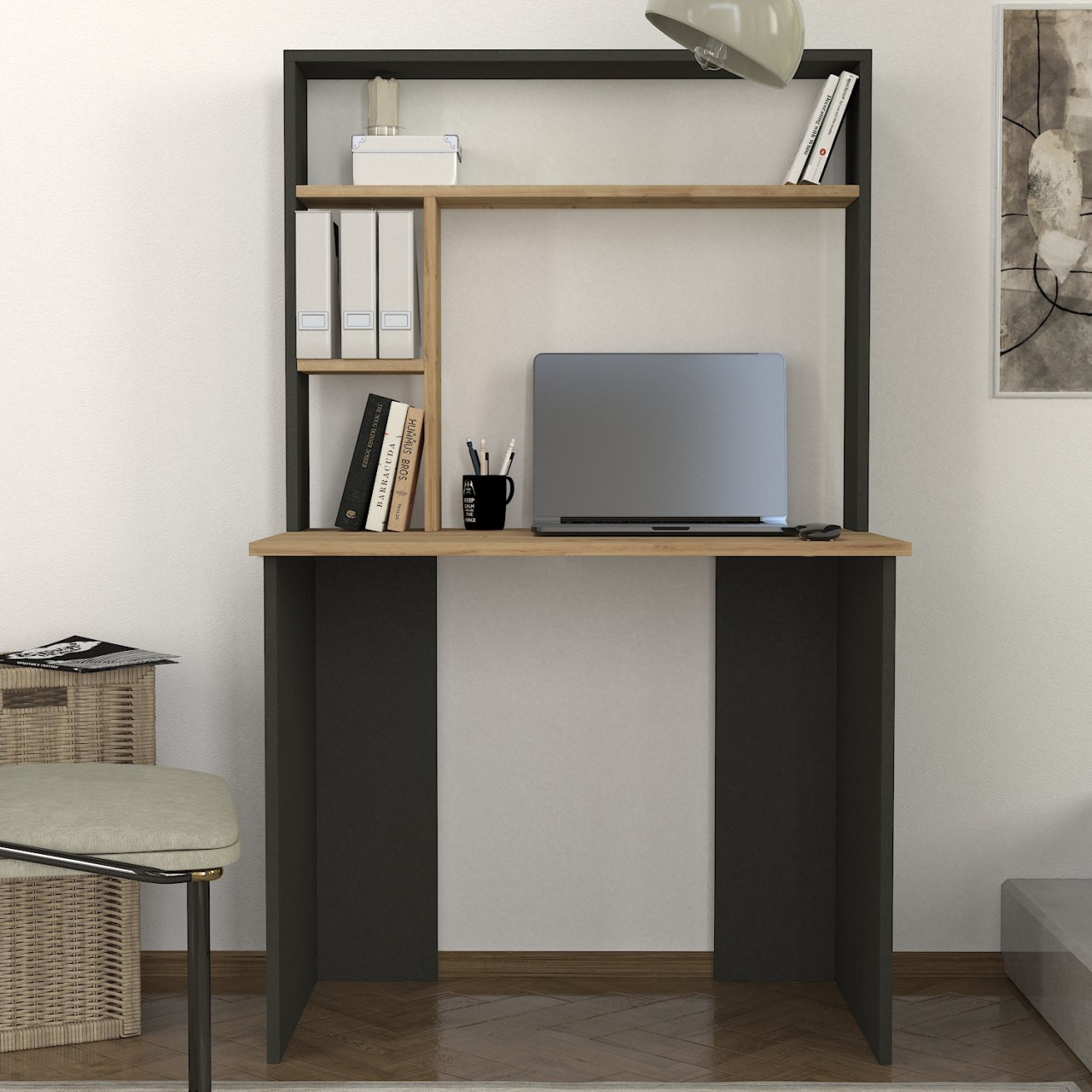 Birou, Multi Space, UnicUtil, Gri-Crem, UUDESK43 - 1 | YEO