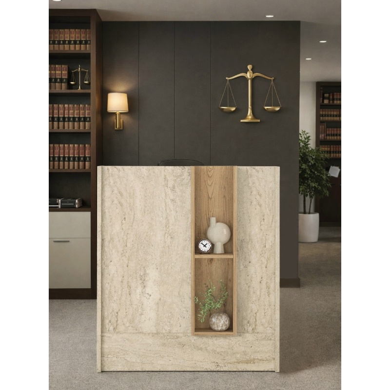 Birou recepție, Bonveno Front Desk, UnicUtil, Travertin-Bej - imagine 6