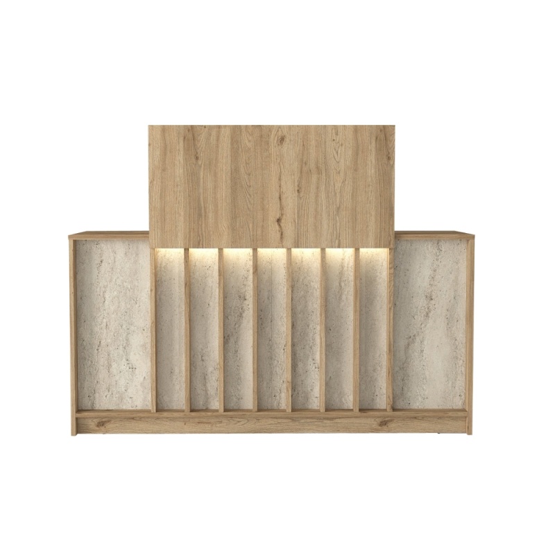 Birou recepție, Welcome Davis, UnicUtil, Bej-Travertin, 150 cm - imagine 8