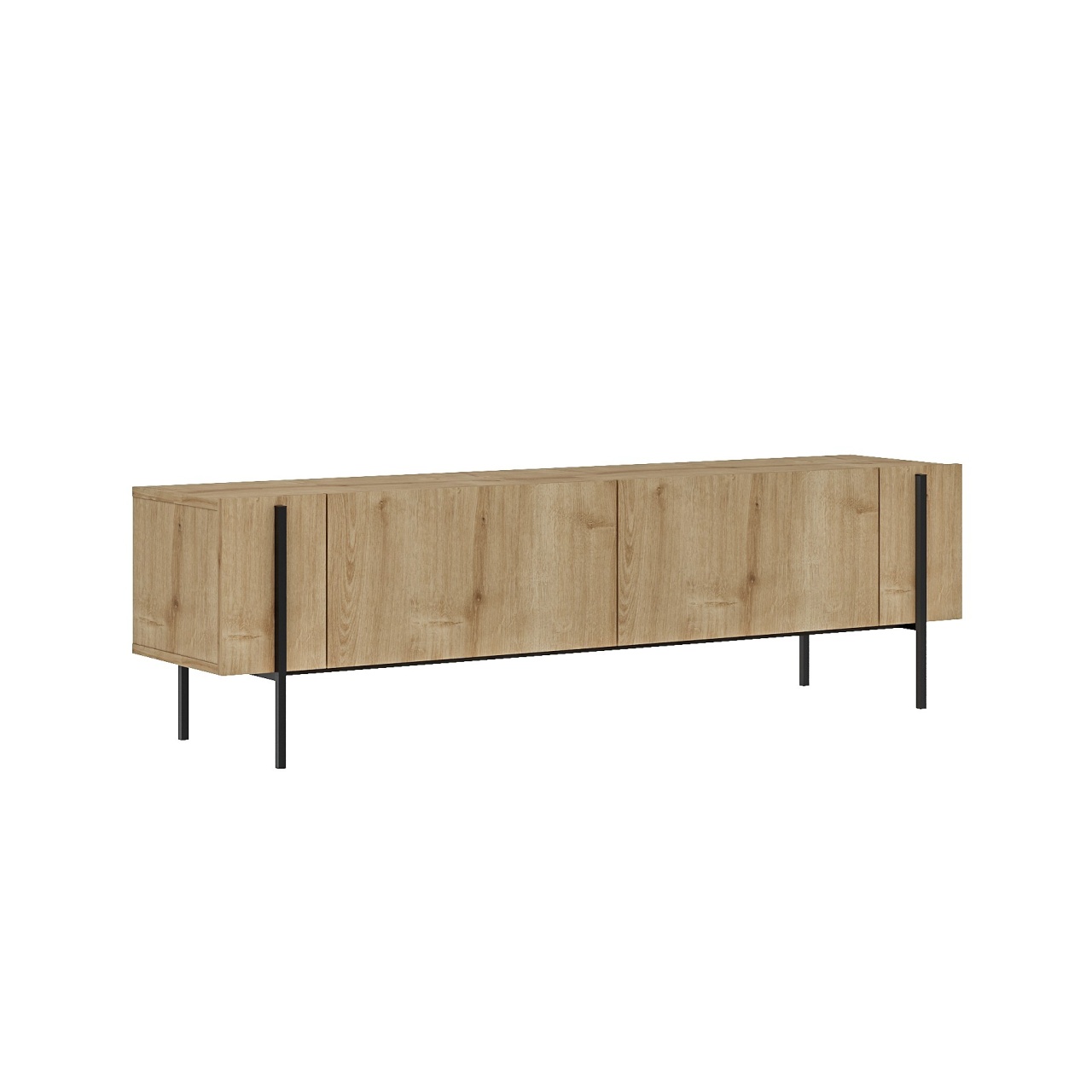 Comoda TV, Herman Sapphire, UnicUtil, Stejar Safir, Lățime: 160 cm, Înălțime: 45,6 cm, Adâncime: 31,4 cm - view 7