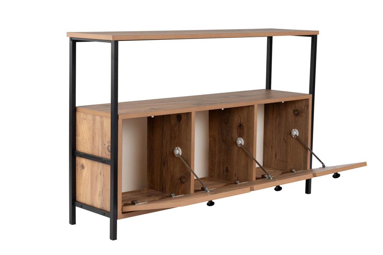 Consolă, Solace Atlantic, UnicUtil, Pin Atlantic-Negru, Lățime: Lățime: 120 cm, Înălțime: 77 cm, Adâncime: 29,5 cm - view 8