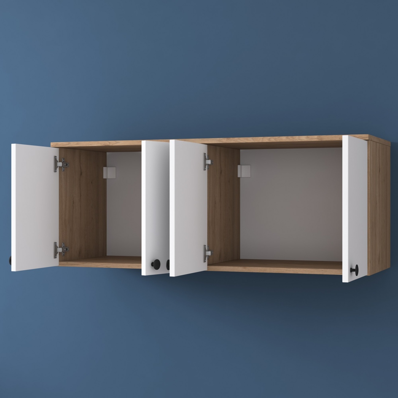 Dulap multifuncțional, Ba120 2670, UnicUtil, Nuc-Alb, Lățime: 120 cm, Înălțime: 46,8 cm, Adâncime: 42,5 cm - imagine 6
