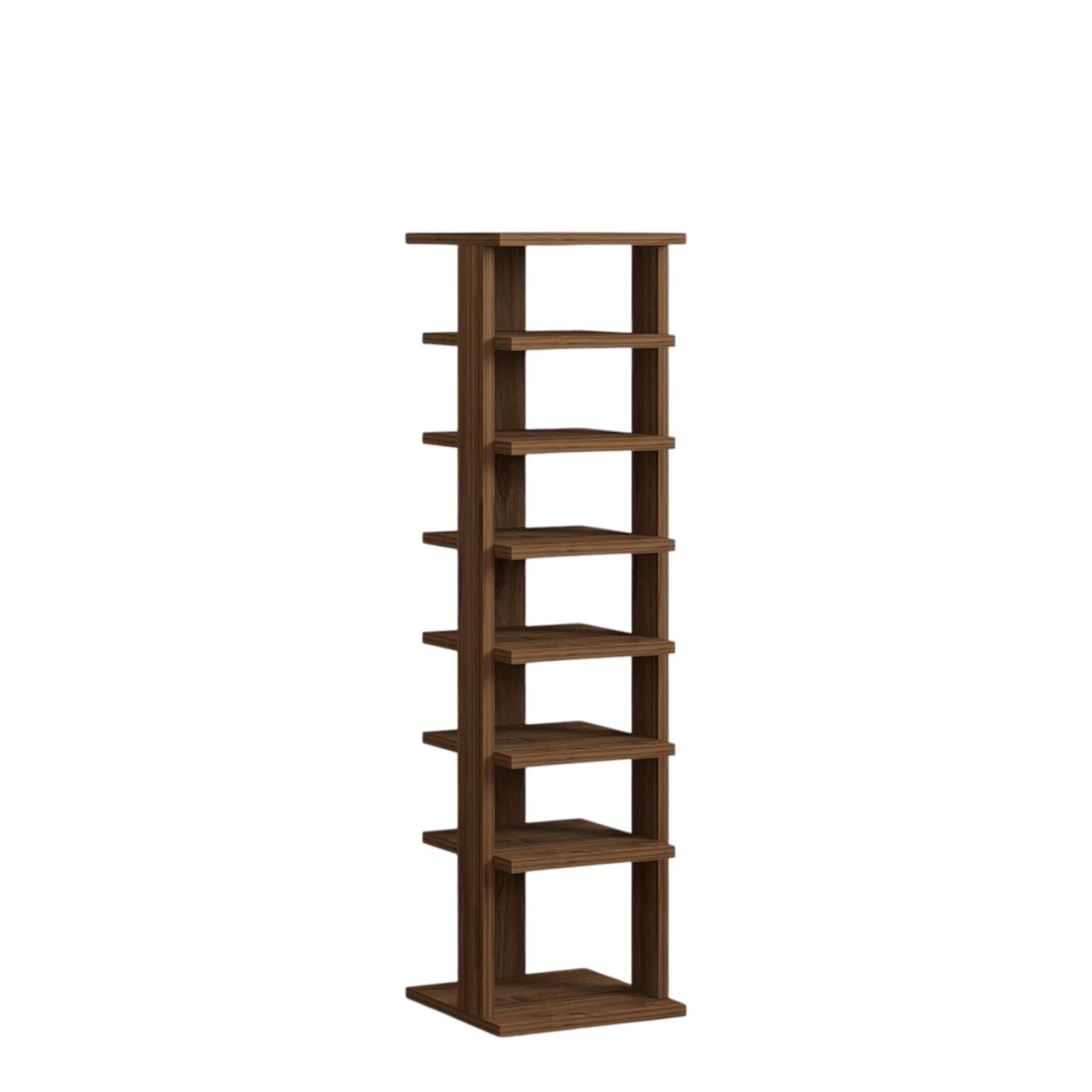 Dulap pentru pantofi, Ayka Walnut, UnicUtil, Nuc, Lățime: 29,6 cm, Înălțime: 110 cm, Adâncime: 29,6 cm - imagine 4