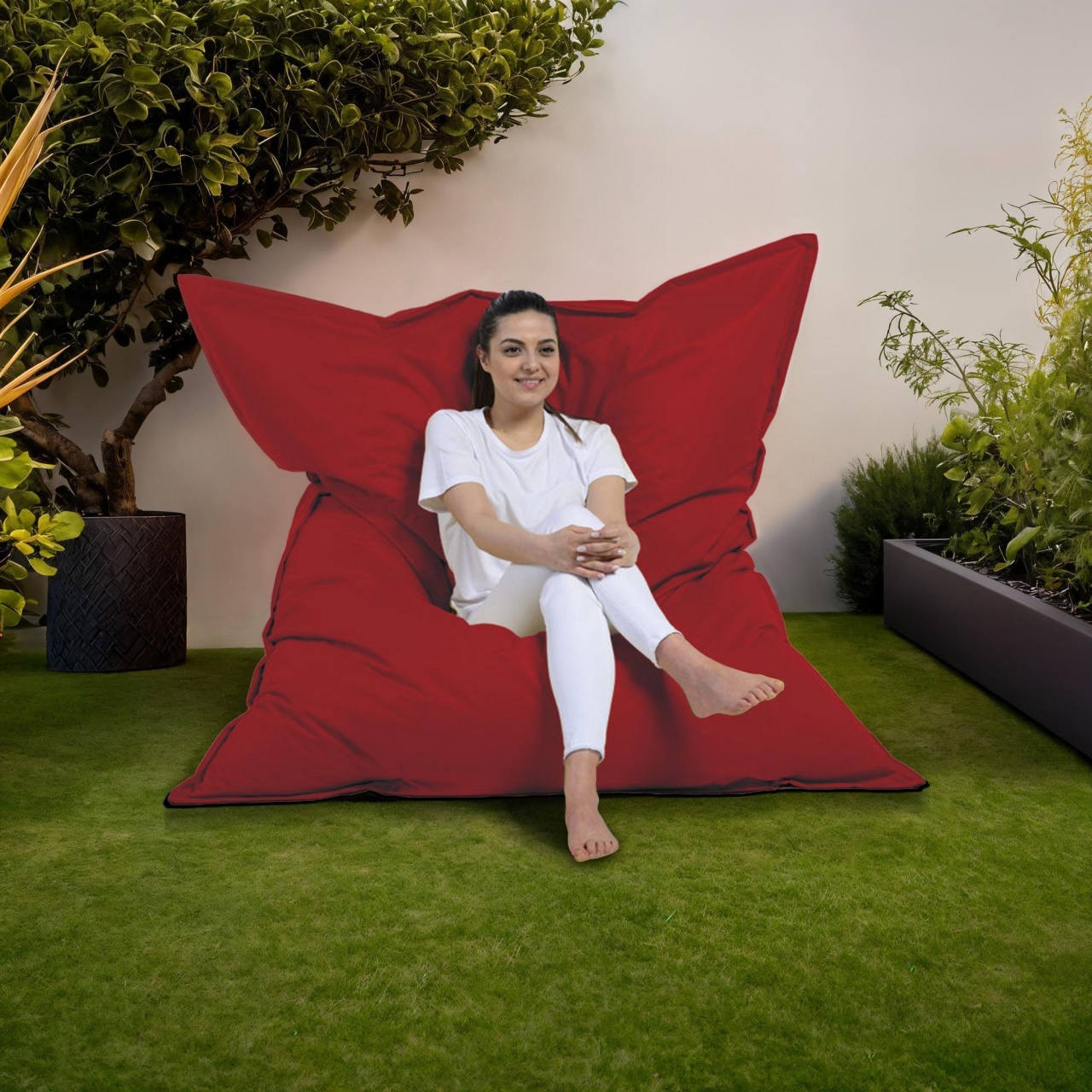 Fotoliu Puf Gradina, Dust mist, UnicUtil, Culoarea Rosu - 1 | YEO