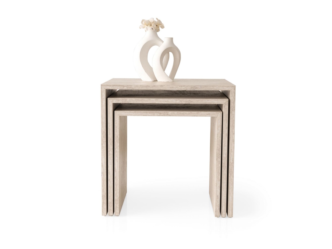Masa de cafea, Flex 9409, UnicUtil, Travertin, Lățime: 50 cm, Înălțime: 50 cm, Adâncime: 50 cm - view 3