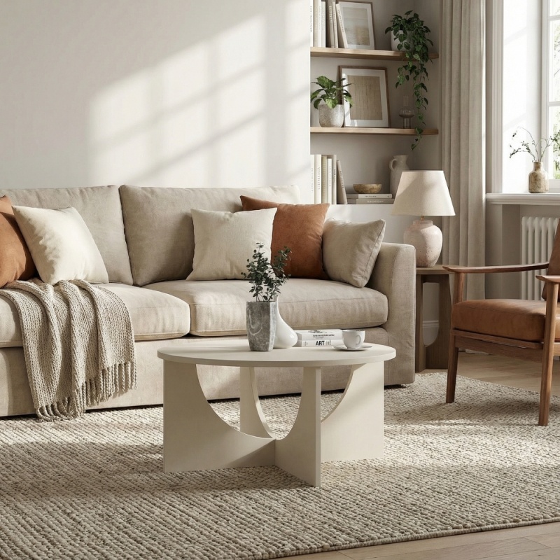 Masă de cafea, Lemmar Sandstone, UnicUtil, Crem - imagine 5