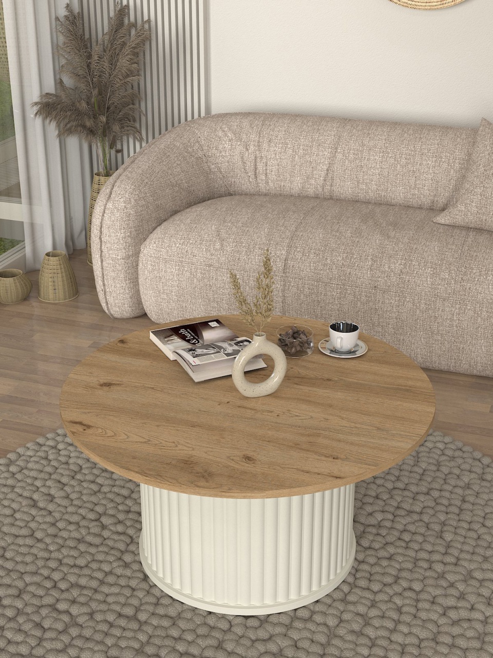 Masa de cafea, Noble Line, UnicUtil, Crem, UUMC38 - 2 | YEO