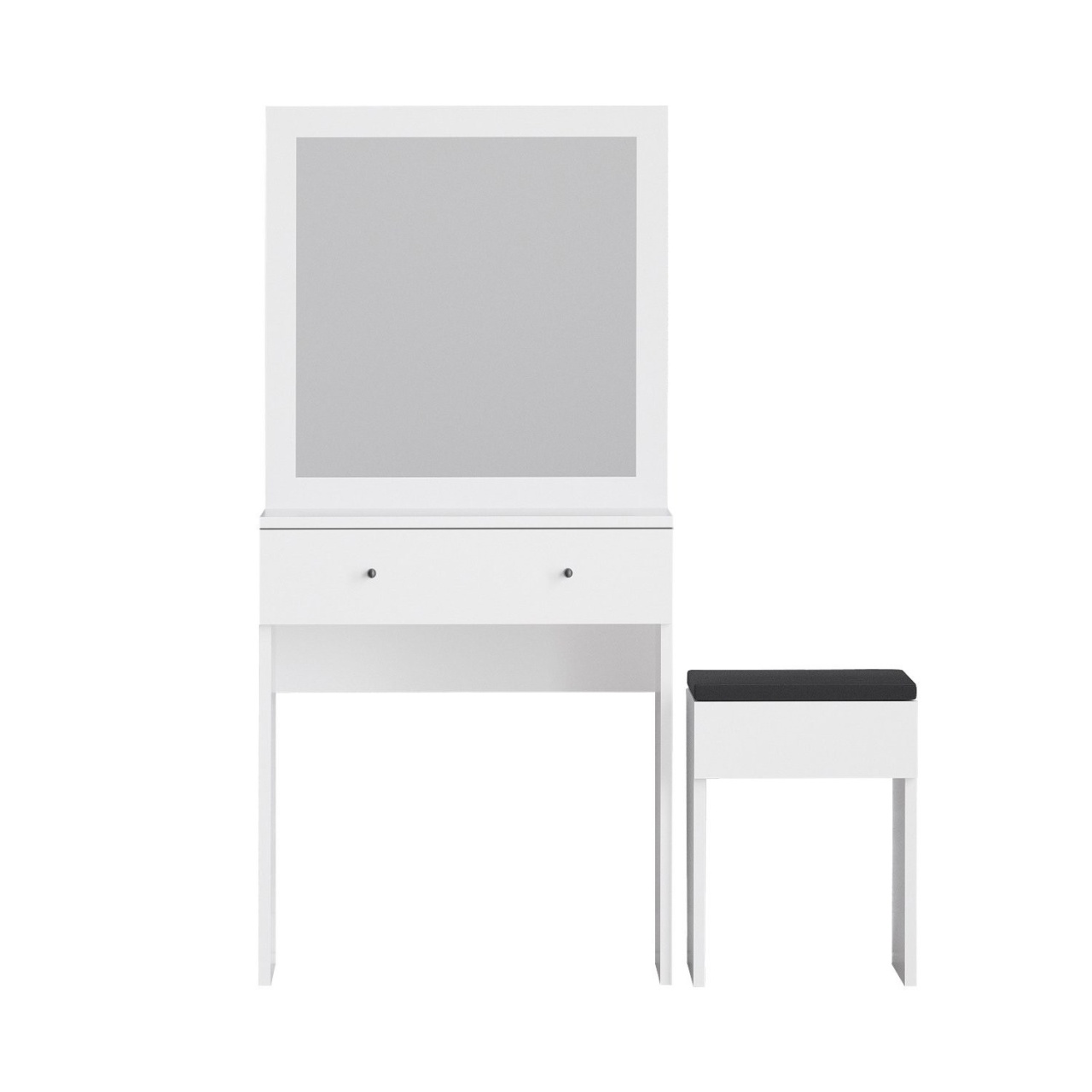 Masă de machiaj, Felix Design, UnicUtil, Alb, Lățime: 65 cm, Înălțime: 139, cm Adâncime: 35 cm - view 6