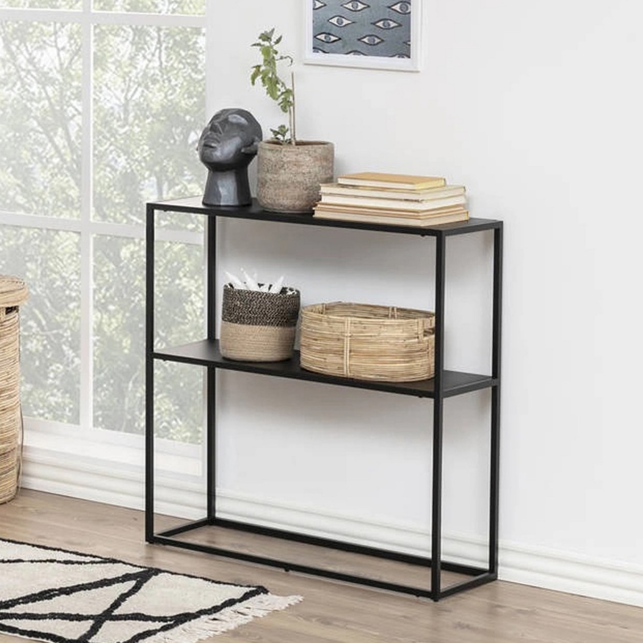 Masa decor, Andas Black, UnicUtil, Negru, Lățime: 80 cm, Înălțime: 85 cm, Adâncime: 30 cm, 706CLN1107 - view 2