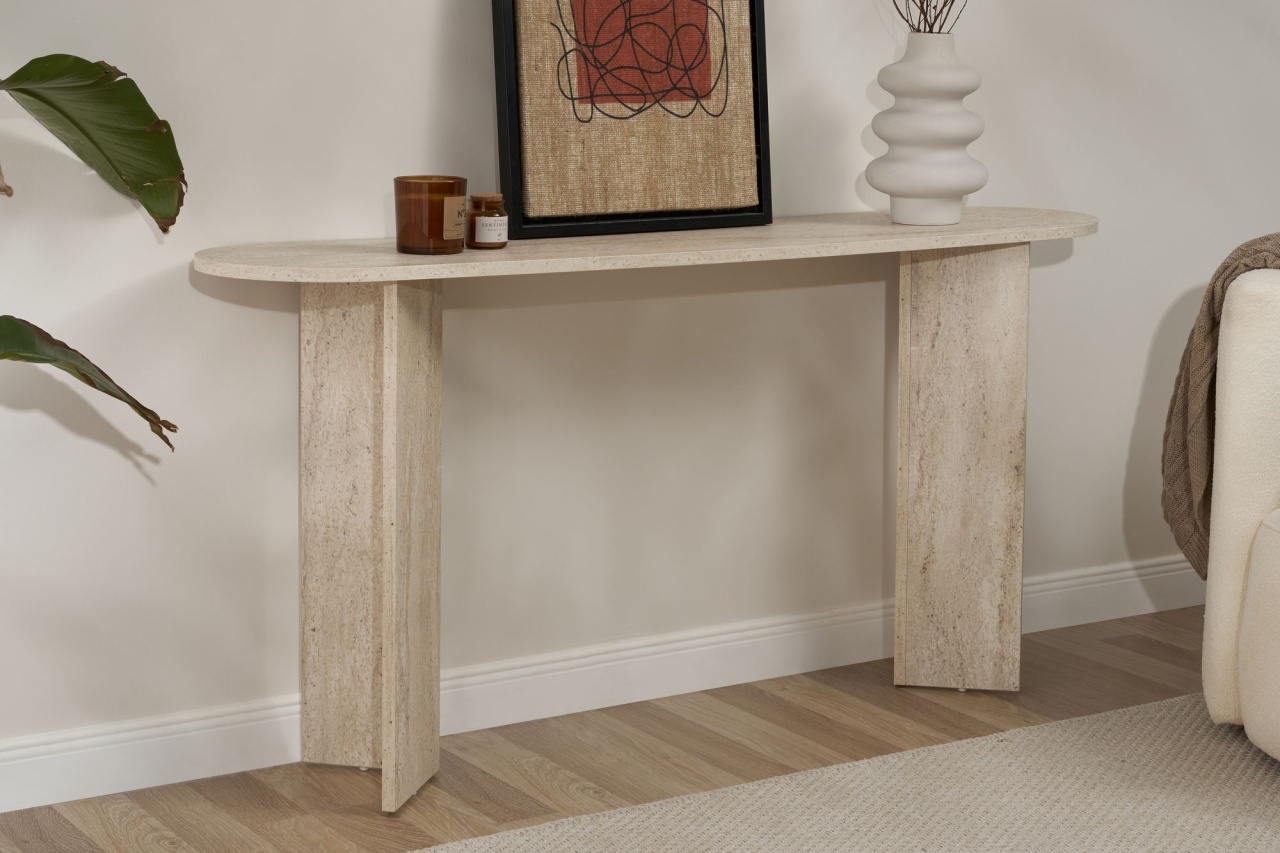 Masa decor, Sira Travertine, UnicUtil, Travertin, Lățime: 150 cm, Înălțime: 75 cm, Adâncime: 35 cm - view 2