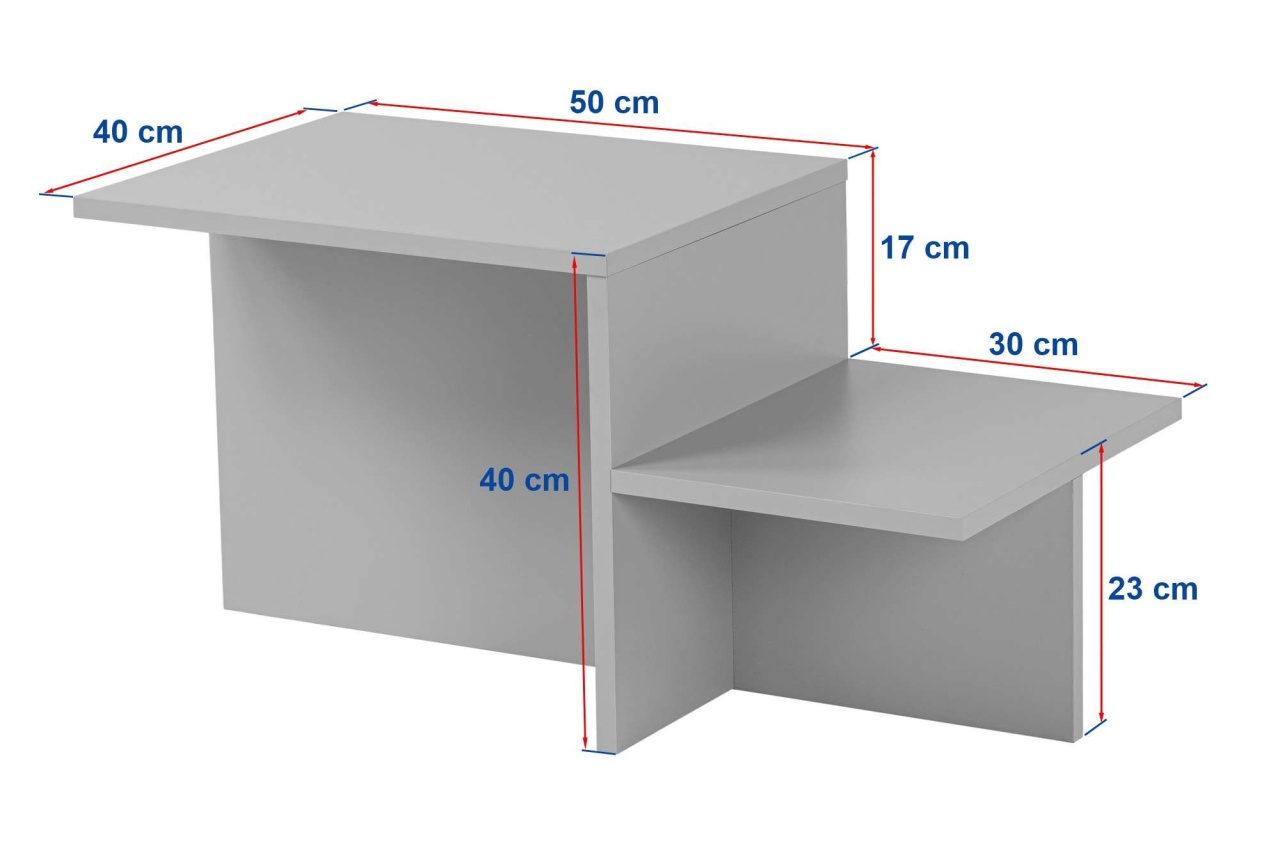 Măsuţă de cafea, Harmony Walnut, UnicUtil, Nuc, Lățime: 80 cm, Înălțime: 40 cm, Adâncime: 40 cm - view 6