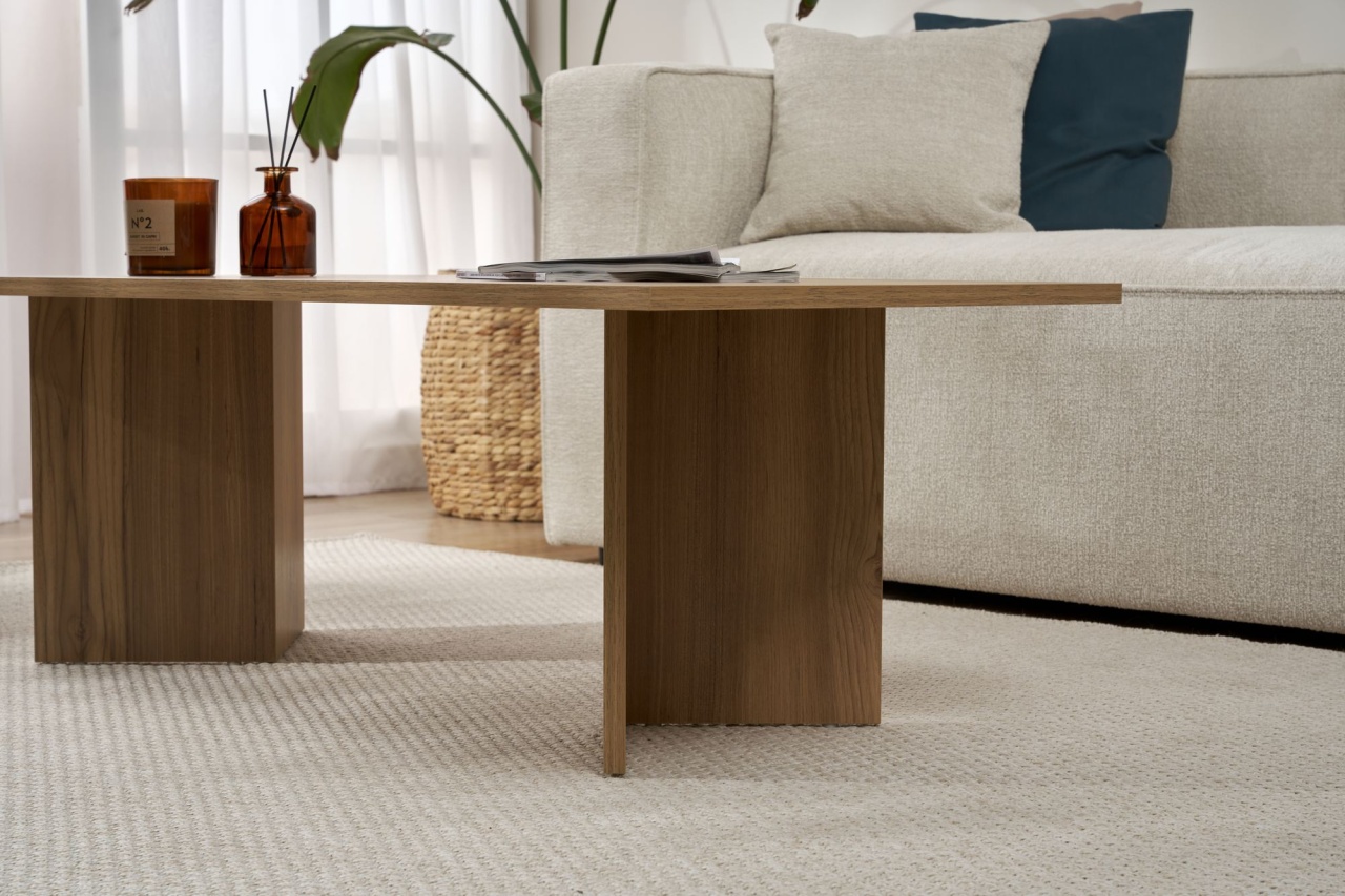 Măsuţă de cafea, Sabin Vnt, UnicUtil, Stejar, Lățime: 119 cm, Înălțime: 40 cm, Adâncime: 60 cm - view 8