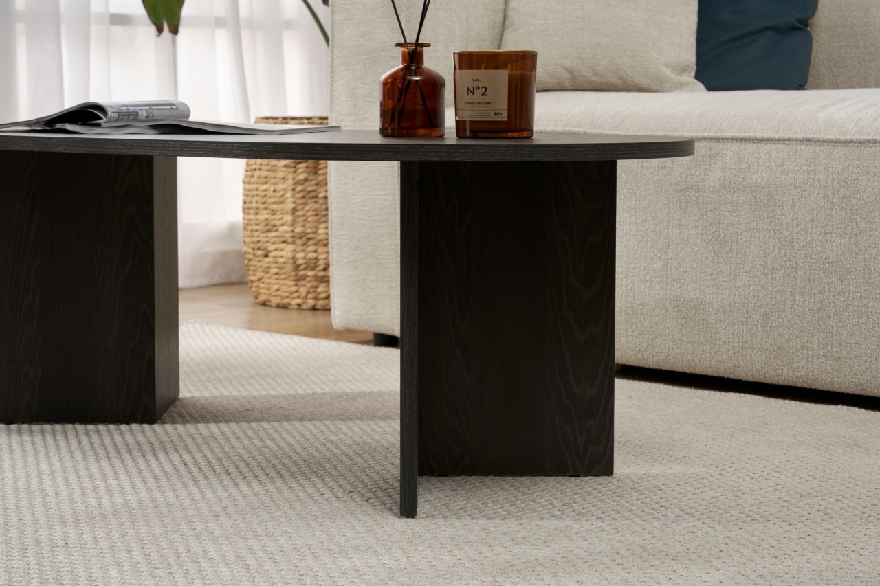 Măsuţă de cafea, Sable Lumiere, UnicUtil, Lumiere Black, Lățime: 119 cm, Înălțime: 40 cm, Adâncime: 60 cm - imagine 8