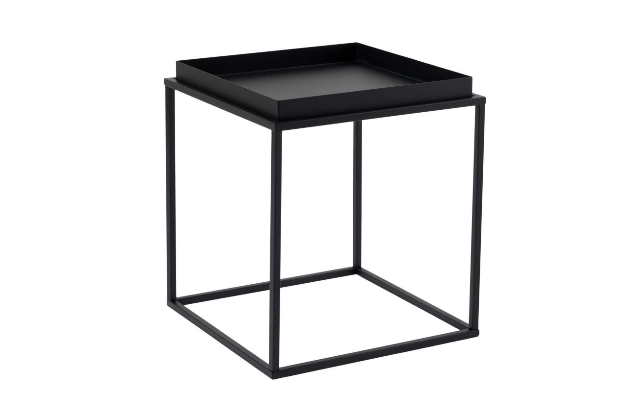 Măsuţă de cafea, Shb 018, UnicUtil, Negru, 45 x 45 x 52 cm, 100% METAL - view 2