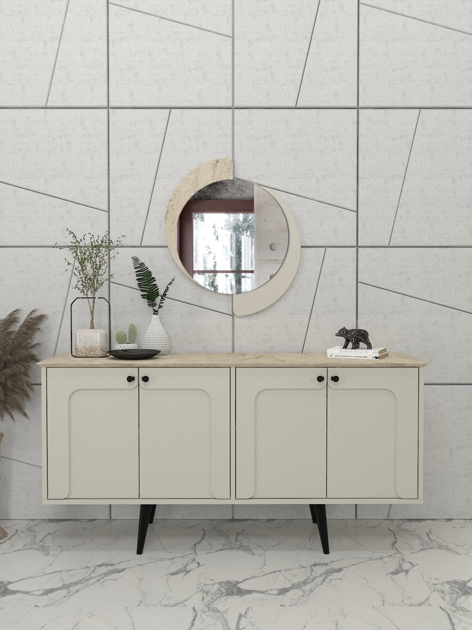 Oglinda, Simple Charm, UnicUtil, Crem - imagine 4