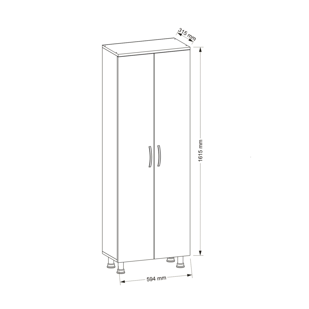 Organizator, Bright Store, UnicUtil, 59.4 x 31.5 x 161.5 cm, Alb - imagine 8