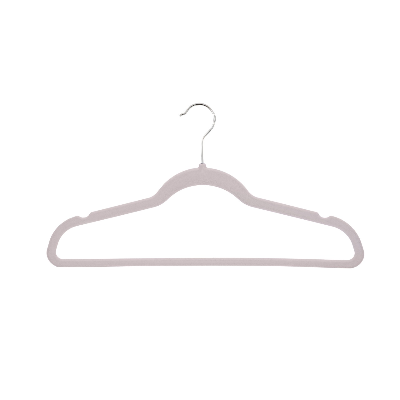 Umeraș din plastic dur acoperit cu catifea anti-alunecare, Crem, 1 bucata - imagine 4