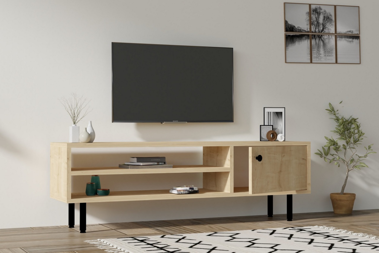 Unitate TV, Avila Sapphire, UnicUtil, Stejar Safir, Lățime: 120 cm, Înălțime: 38 cm, Adâncime: 30 cm, 495SSE1608 - view 3