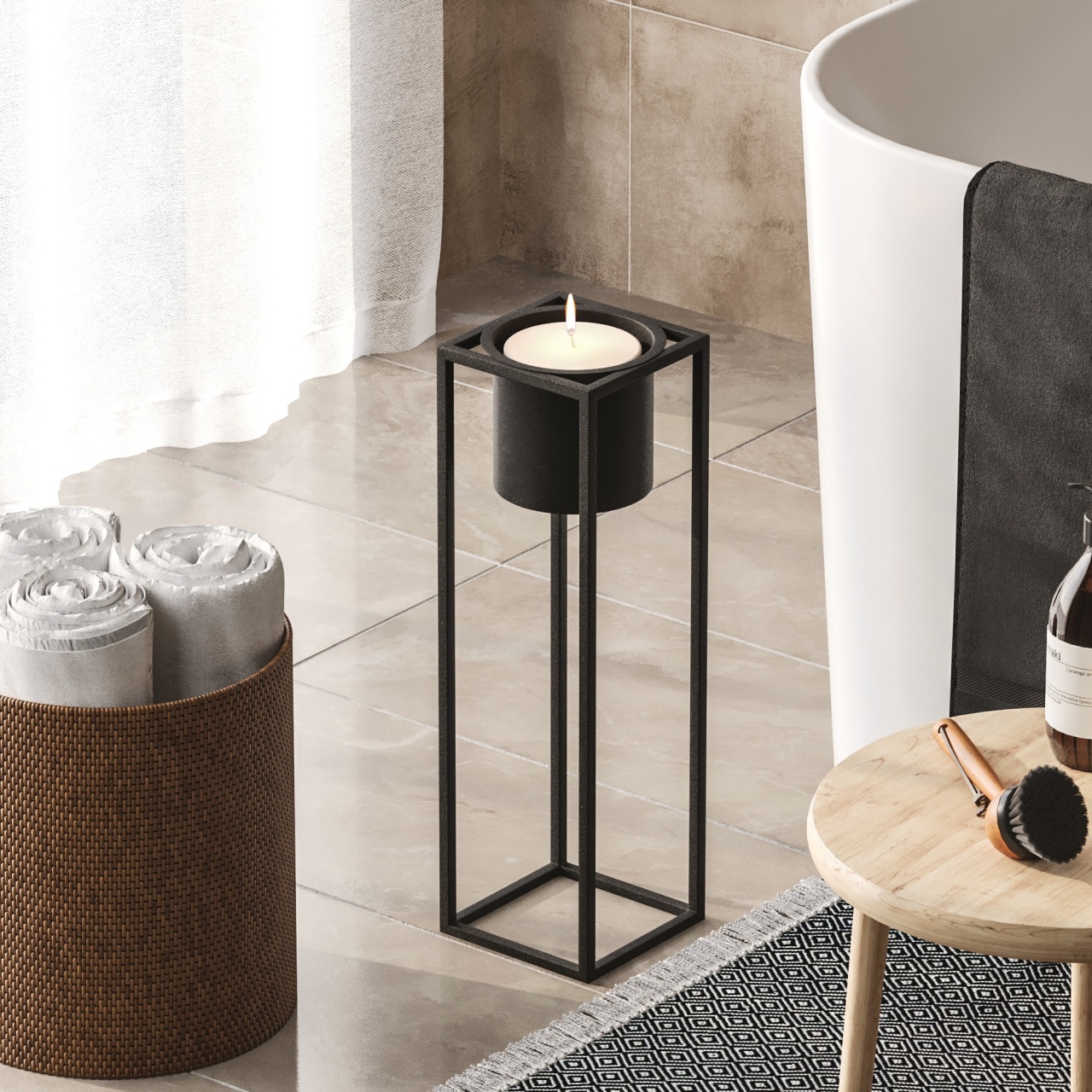 Vas Decorativ, Mist shell, UnicUtil, Culoarea Negru - 1 | YEO