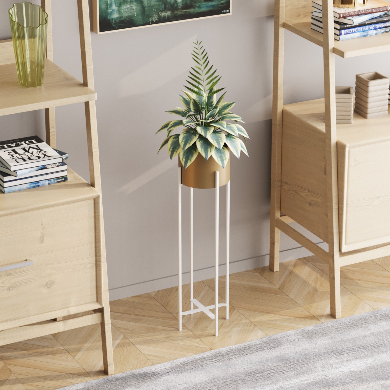 Vas Decorativ, Root shade, UnicUtil, Culoarea Alb Auriu - 1 | YEO
