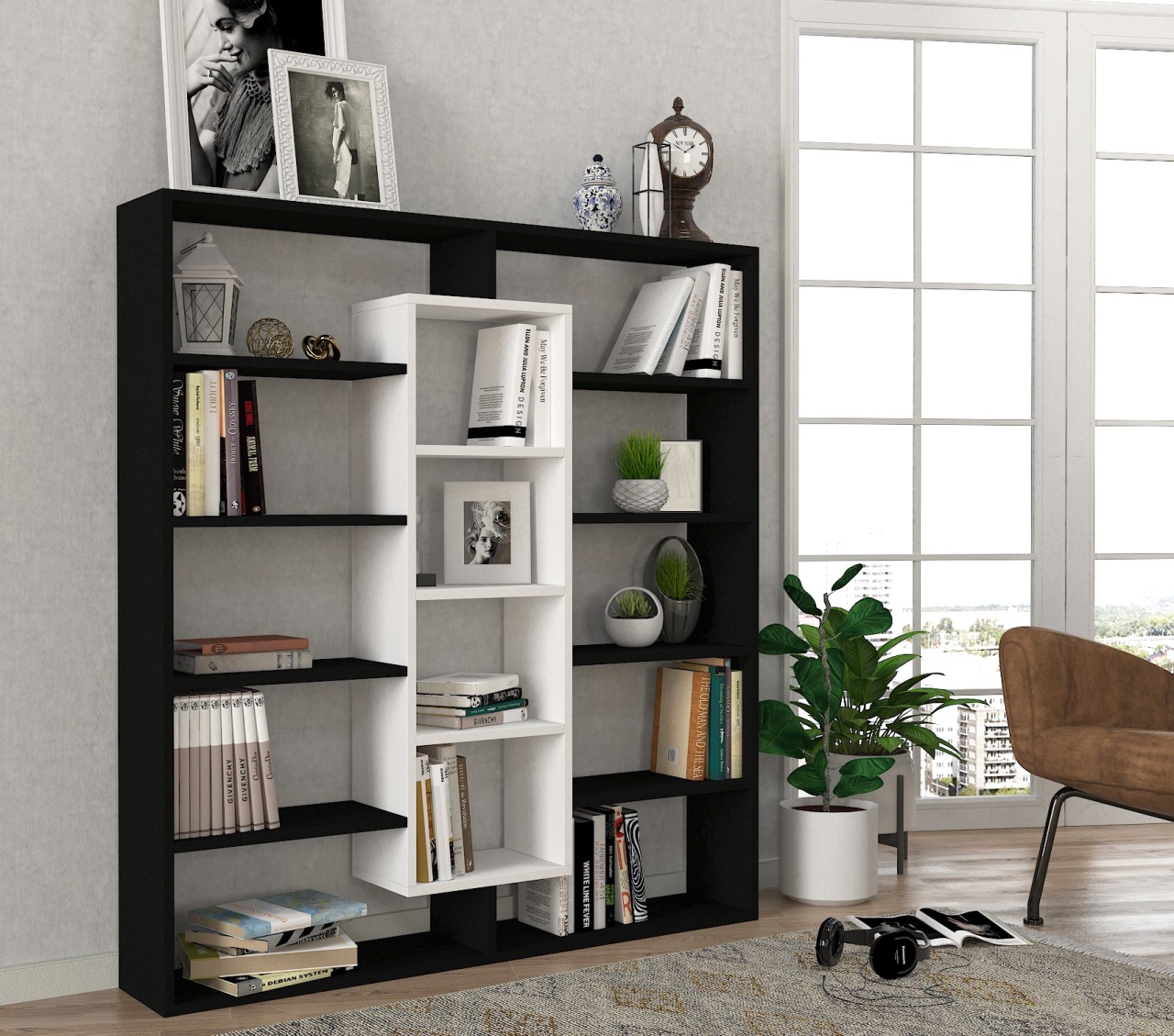 Biblioteca, Strong Frame, UnicUtil, Negru-Alb, UUBIB50 - 1 | YEO
