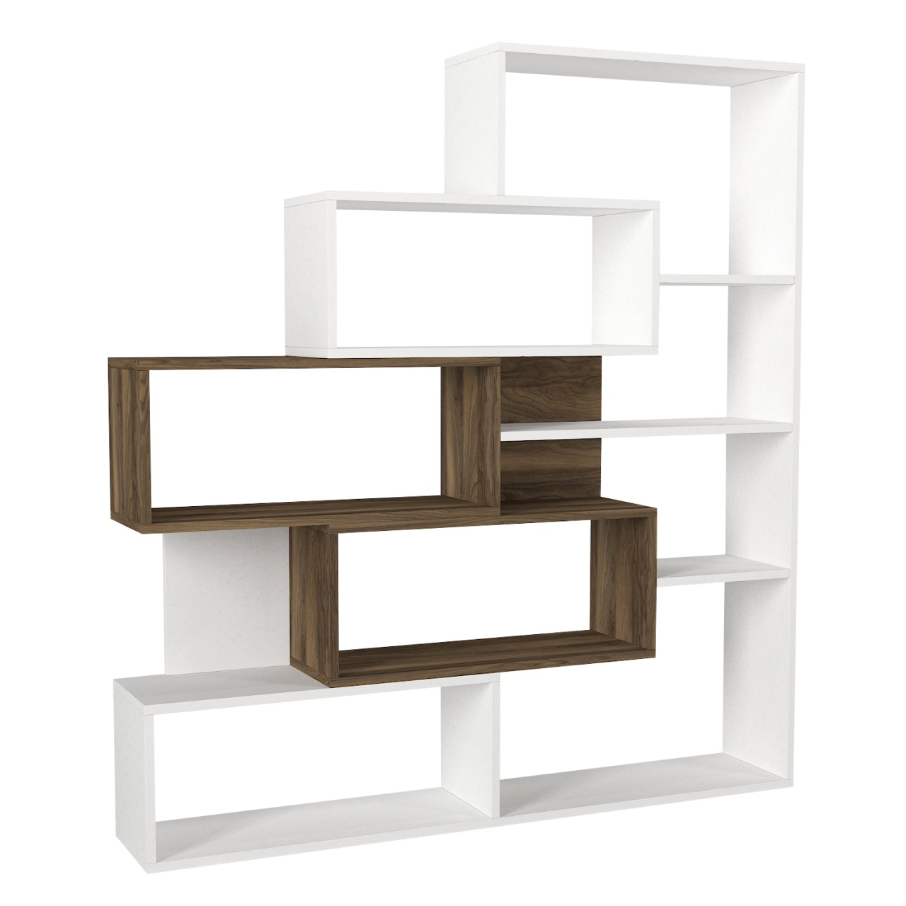 Biblioteca, Urban Chic, UnicUtil, 139.1 x 25 x 151.2 cm, Alb-Maro - imagine 6