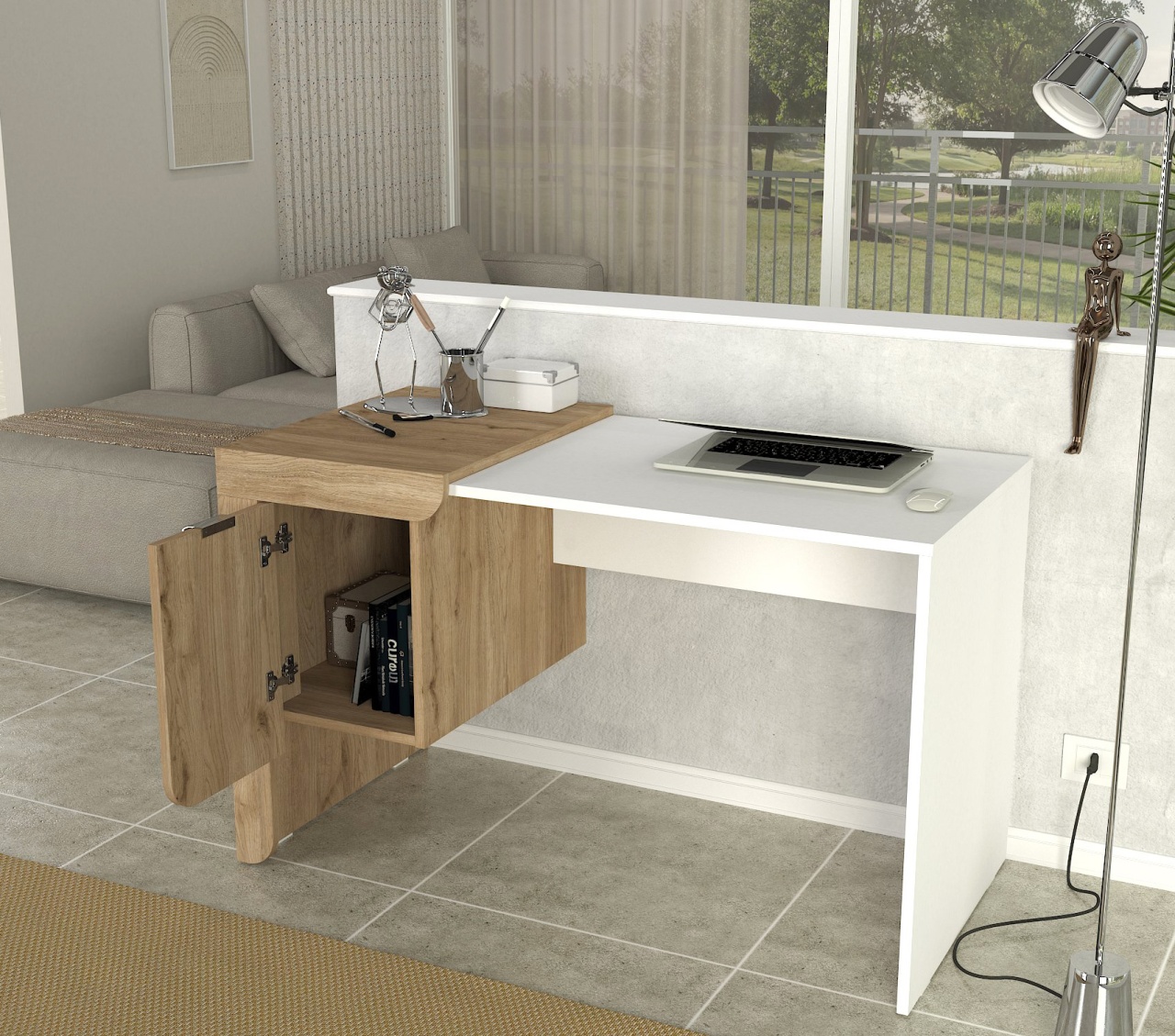 Birou, Elegant Form, UnicUtil, Crem-Alb, UUDESK38 - 2 | YEO